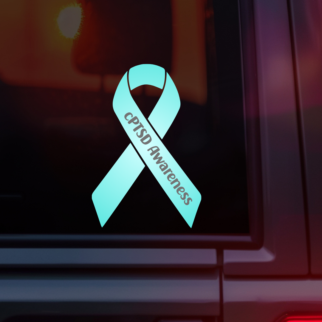 cPTSD Awareness Ribbon Car Decal | Complex Post-Traumatic Stress Disorder
