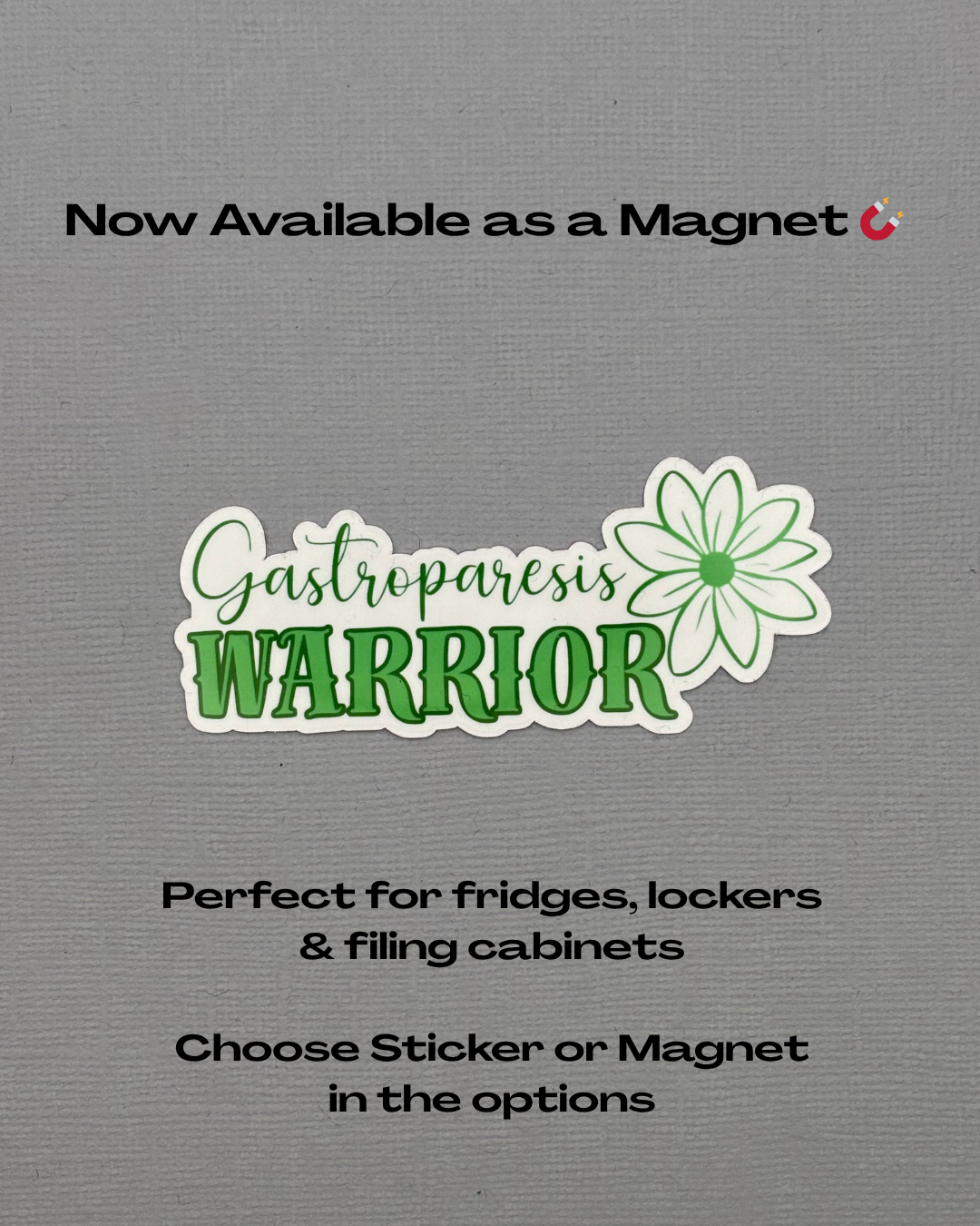 Gastroparesis Warrior Flower Sticker or Magnet