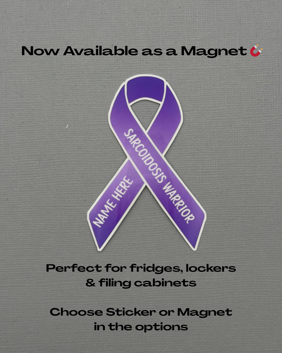 Sarcoidosis Warrior Custom Ribbon Sticker or Magnet