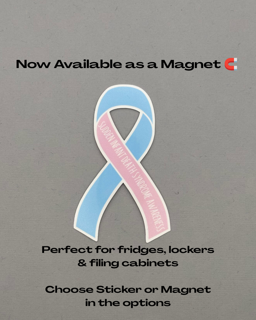 Sudden Infant Death Syndrome Awareness Ribbon Sticker or Magnet