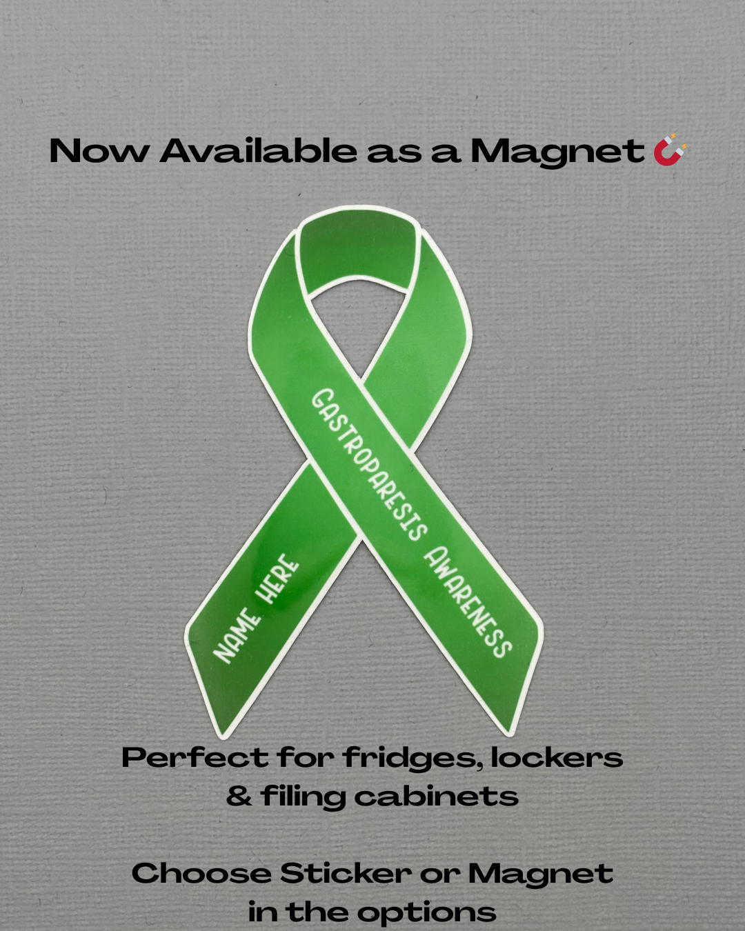 Gastroparesis Awareness Custom Ribbon Sticker or Magnet