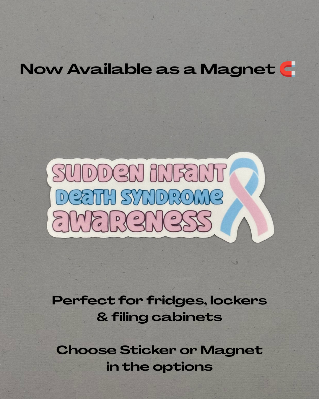 Sudden Infant Death Syndrome Awareness with Ribbon Sticker or Magnet
