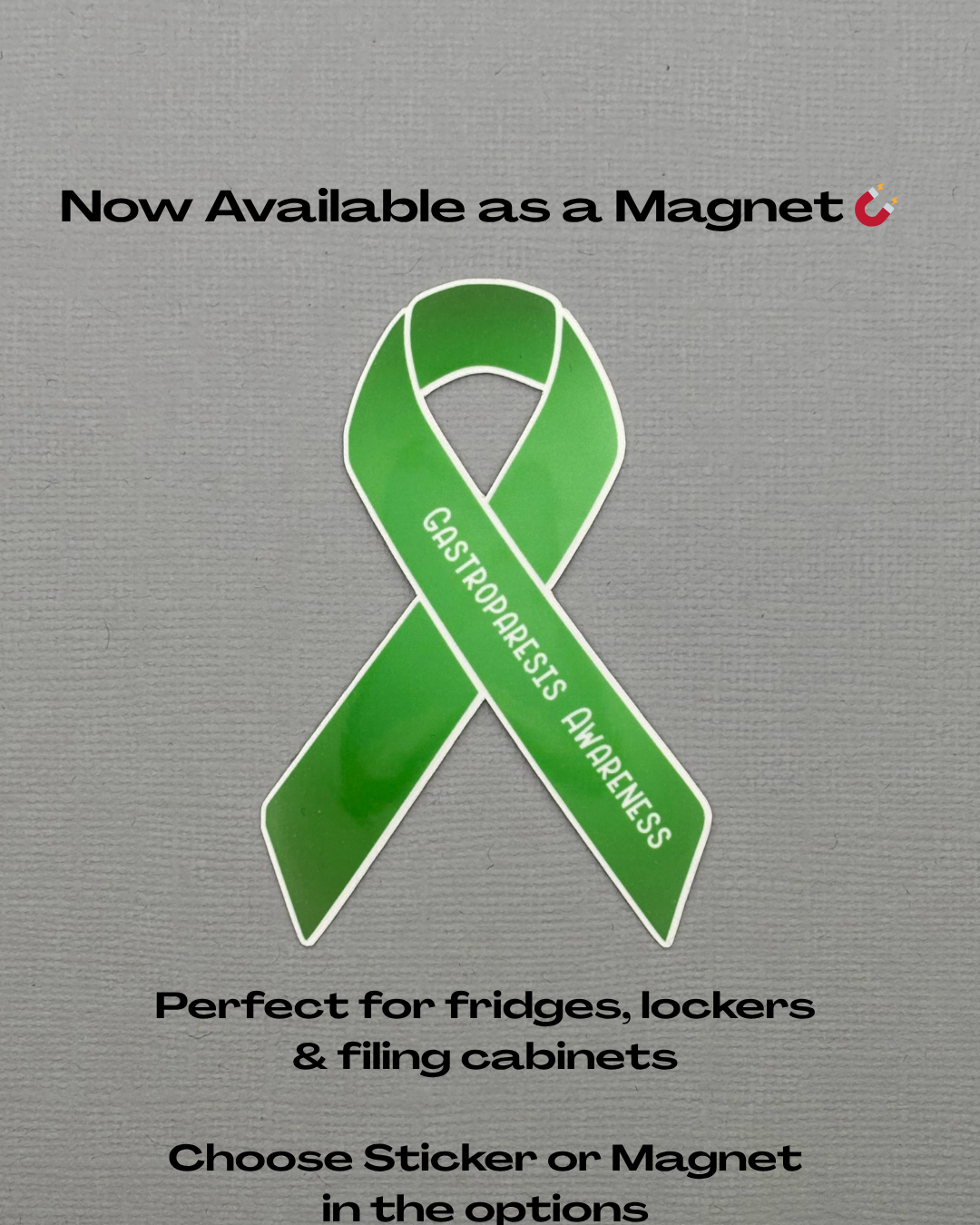 Gastroparesis Awareness Ribbon Sticker or Magnet