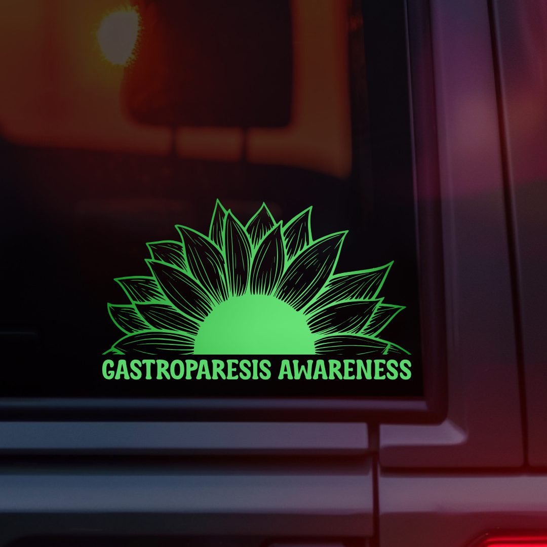 Gastroparesis Awareness Sunflower Car Decal