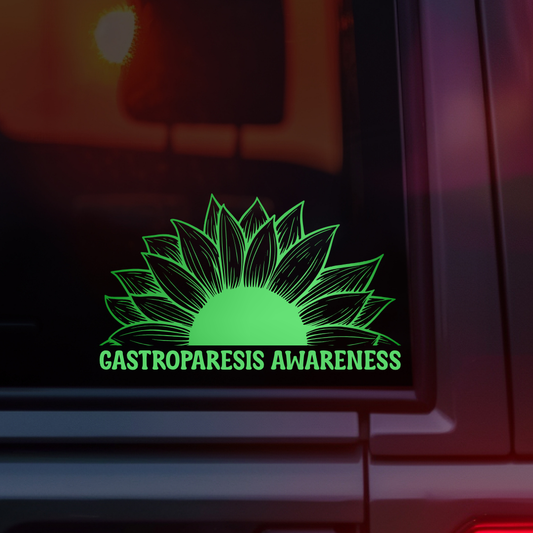 Gastroparesis Awareness Sunflower Car Decal