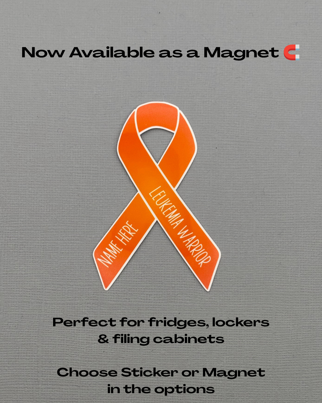 Leukemia Warrior Custom Ribbon Sticker or Magnet