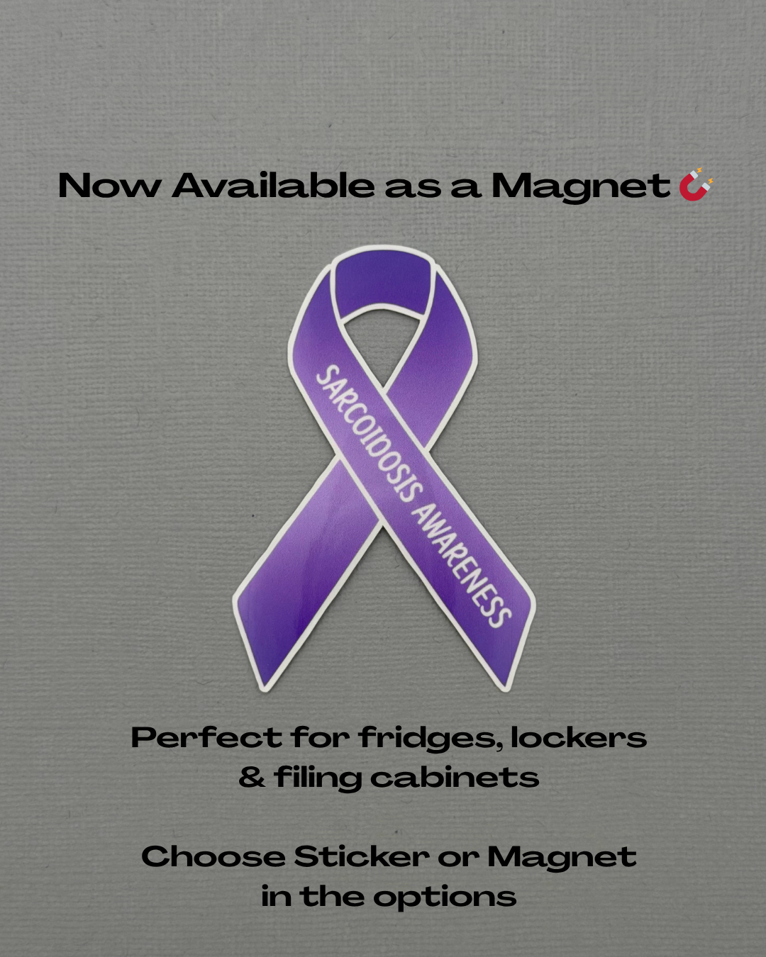 Sarcoidosis Awareness Ribbon Sticker or Magnet