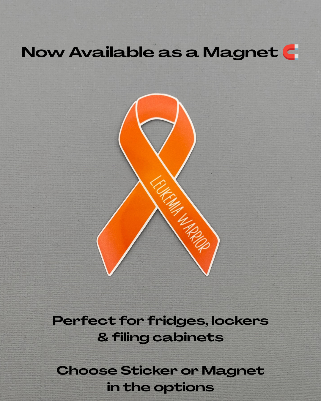 Leukemia Warrior Ribbon Sticker or Magnet