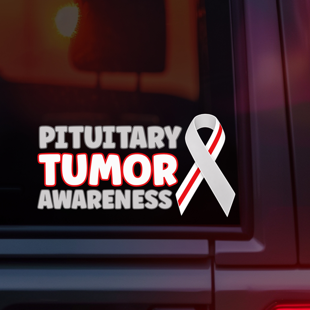 Pituitary Tumor Awareness with Ribbon Car Decal