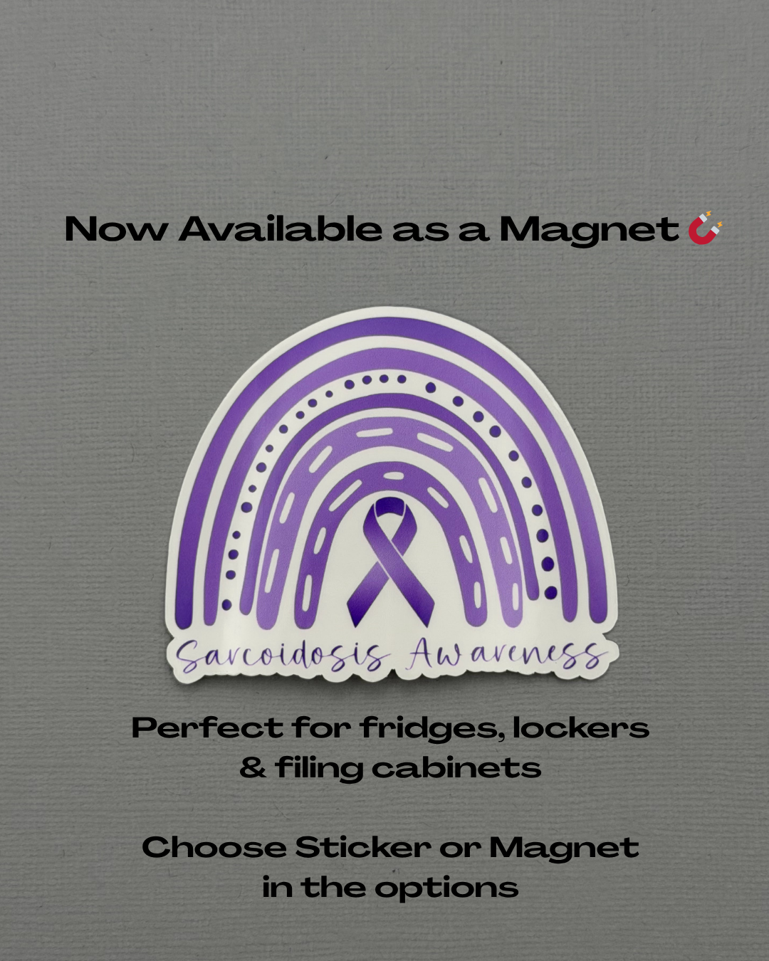 Sarcoidosis Awareness Rainbow Sticker or Magnet