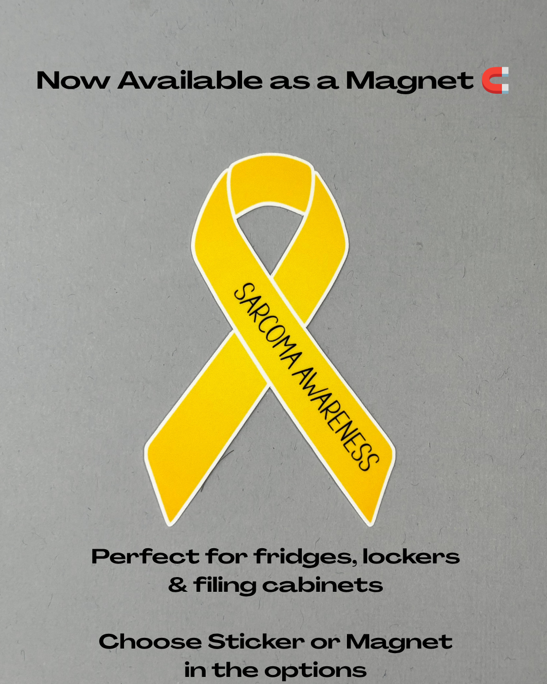Sarcoma Awareness Ribbon Sticker or Magnet