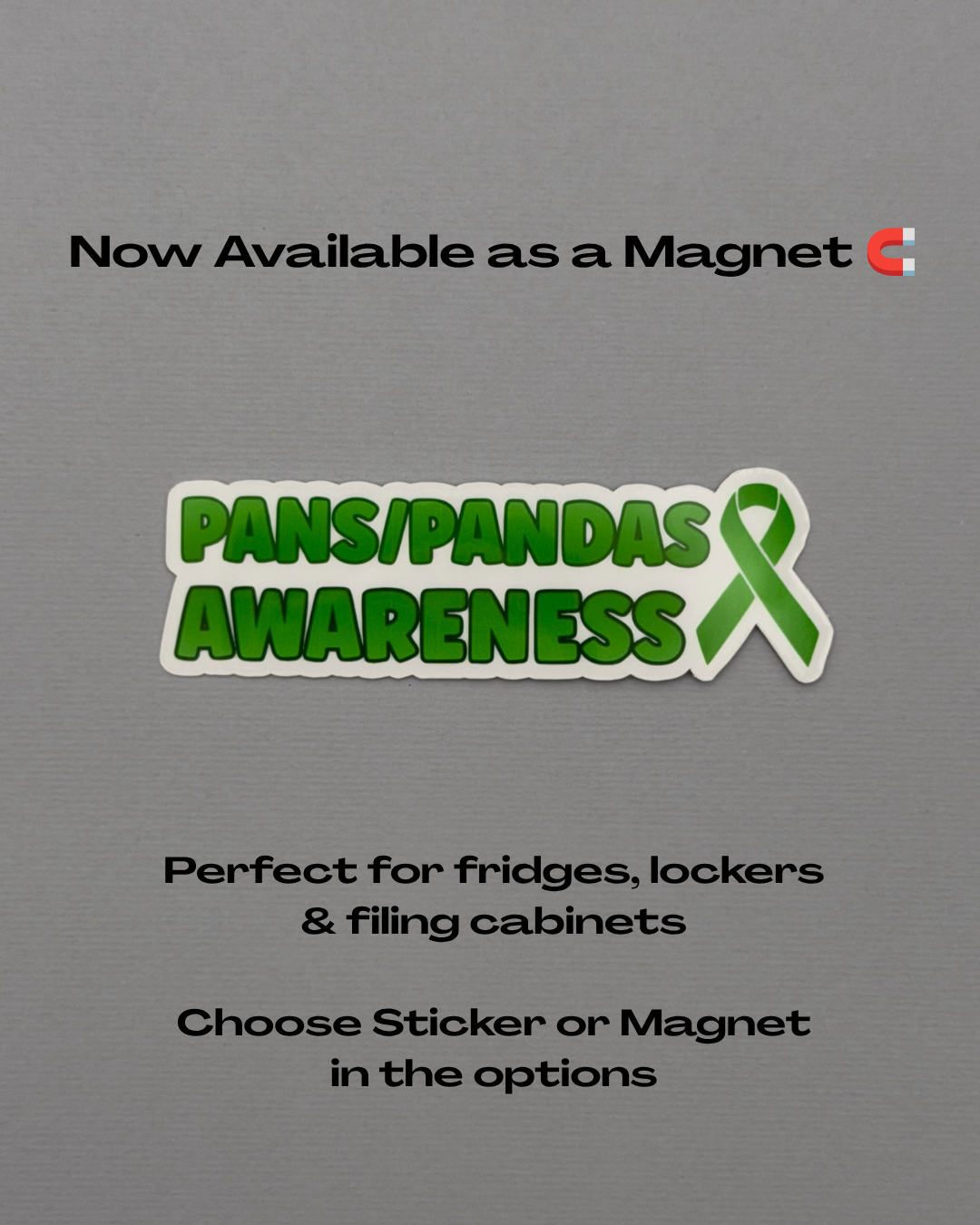PANS/PANDAS Awareness with Ribbon Sticker or Magnet