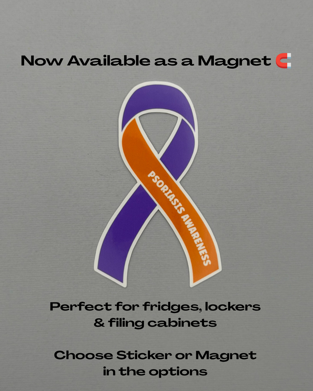 Psoriasis Awareness Ribbon Sticker or Magnet