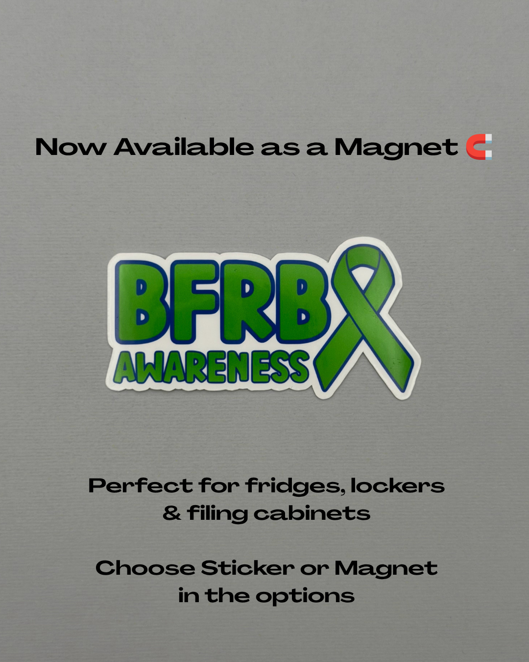 BFRB Awareness with Ribbon Sticker or Magnet | Body-Focused Repetitive Behaviors