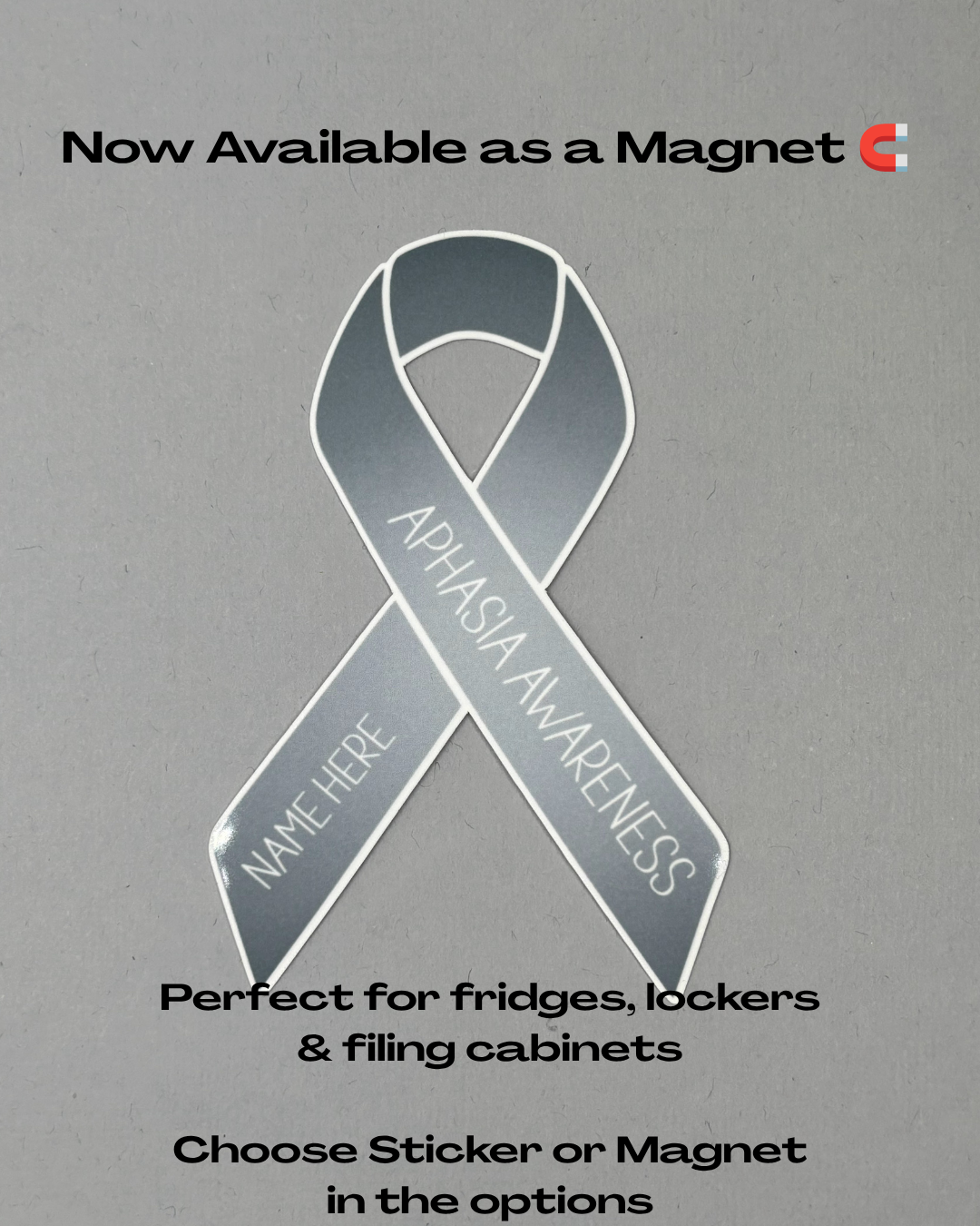 Aphasia Awareness Custom Ribbon Sticker or Magnet