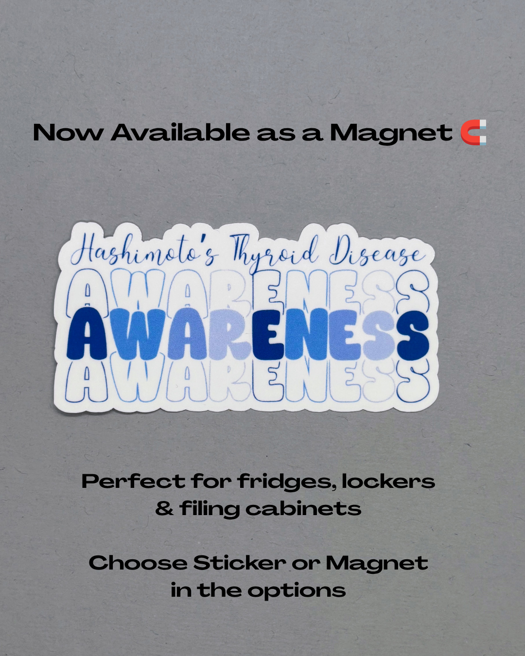 Hashimoto Thyroid Disease Awareness Sticker or Magnet