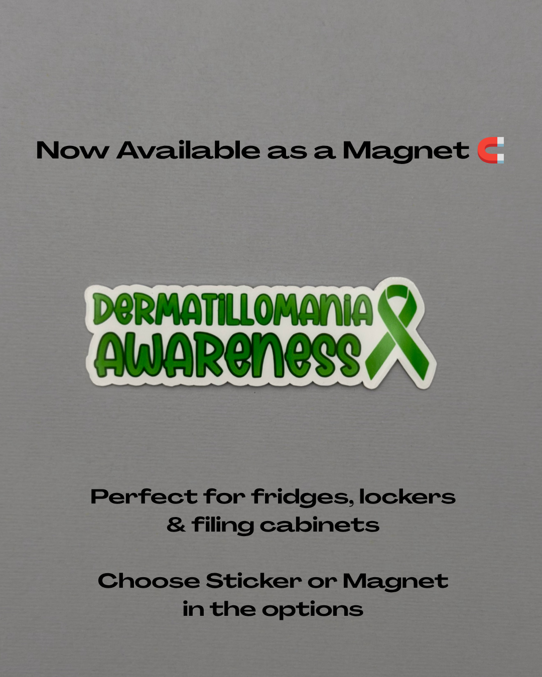 Dermatillomania Awareness with Ribbon Sticker or Magnet