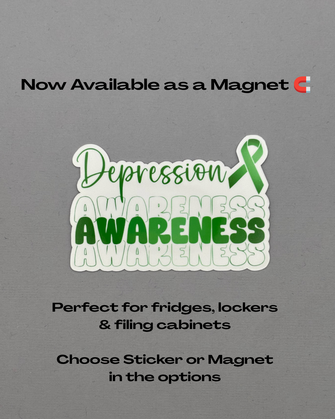 Depression Awareness Sticker or Magnet
