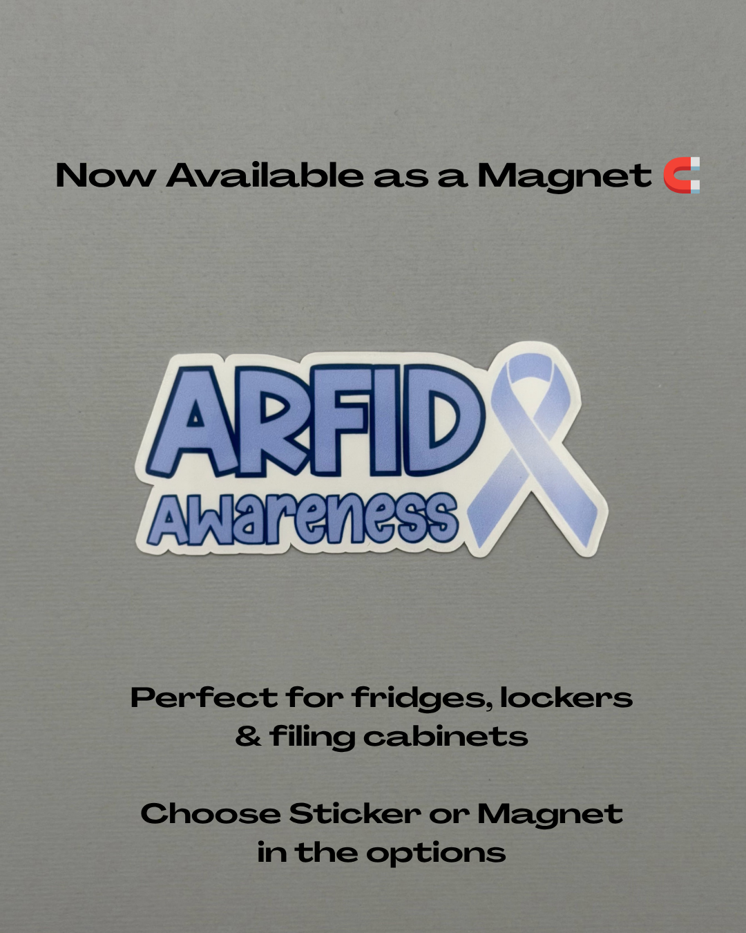 ARFID Awareness with Ribbon Sticker or Magnet