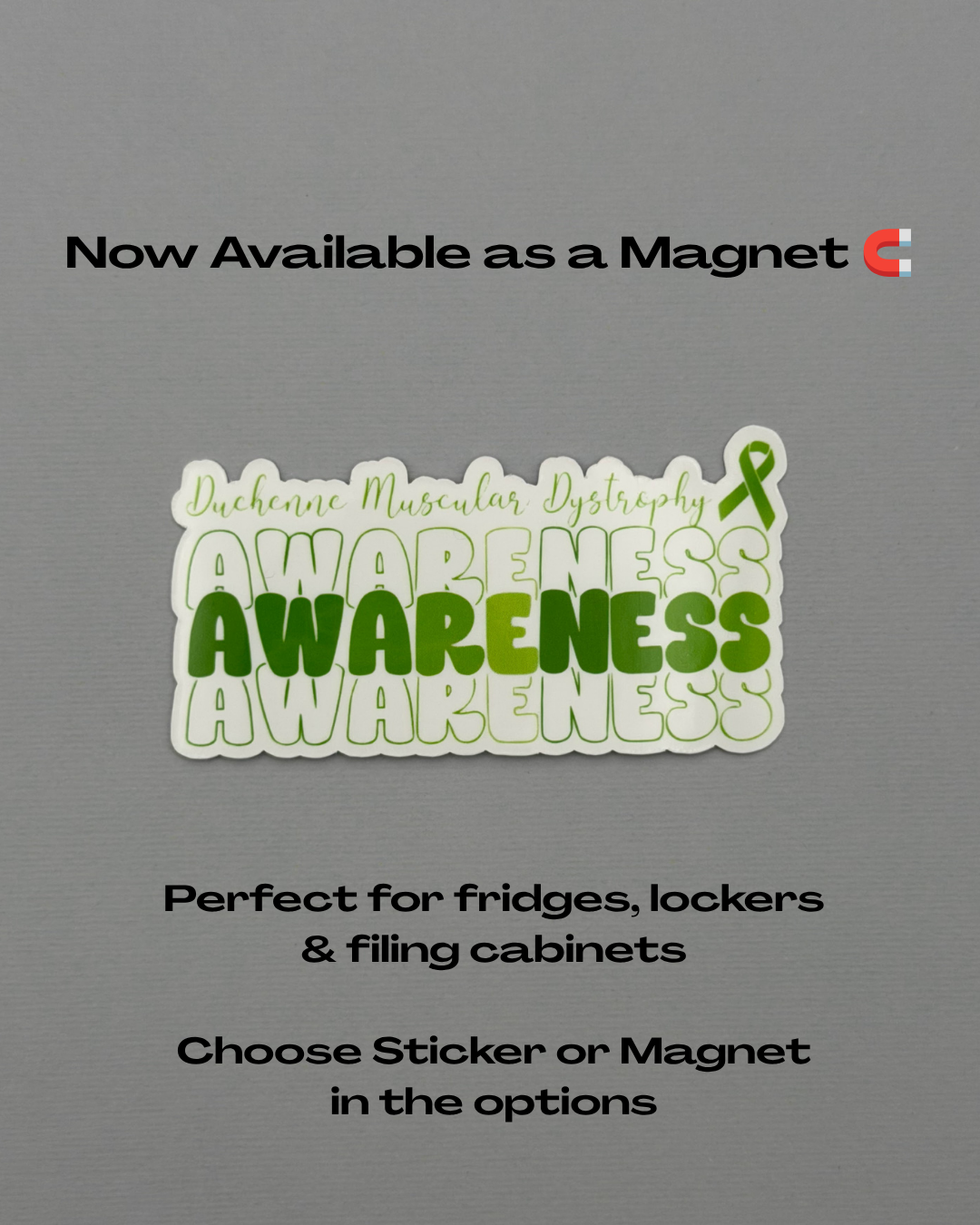 Duchenne Muscular Dystrophy Awareness Sticker or Magnet