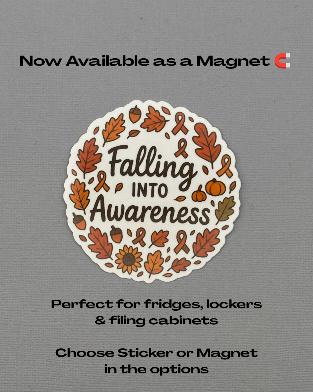 Falling into Awareness Fall Sticker or Magnet