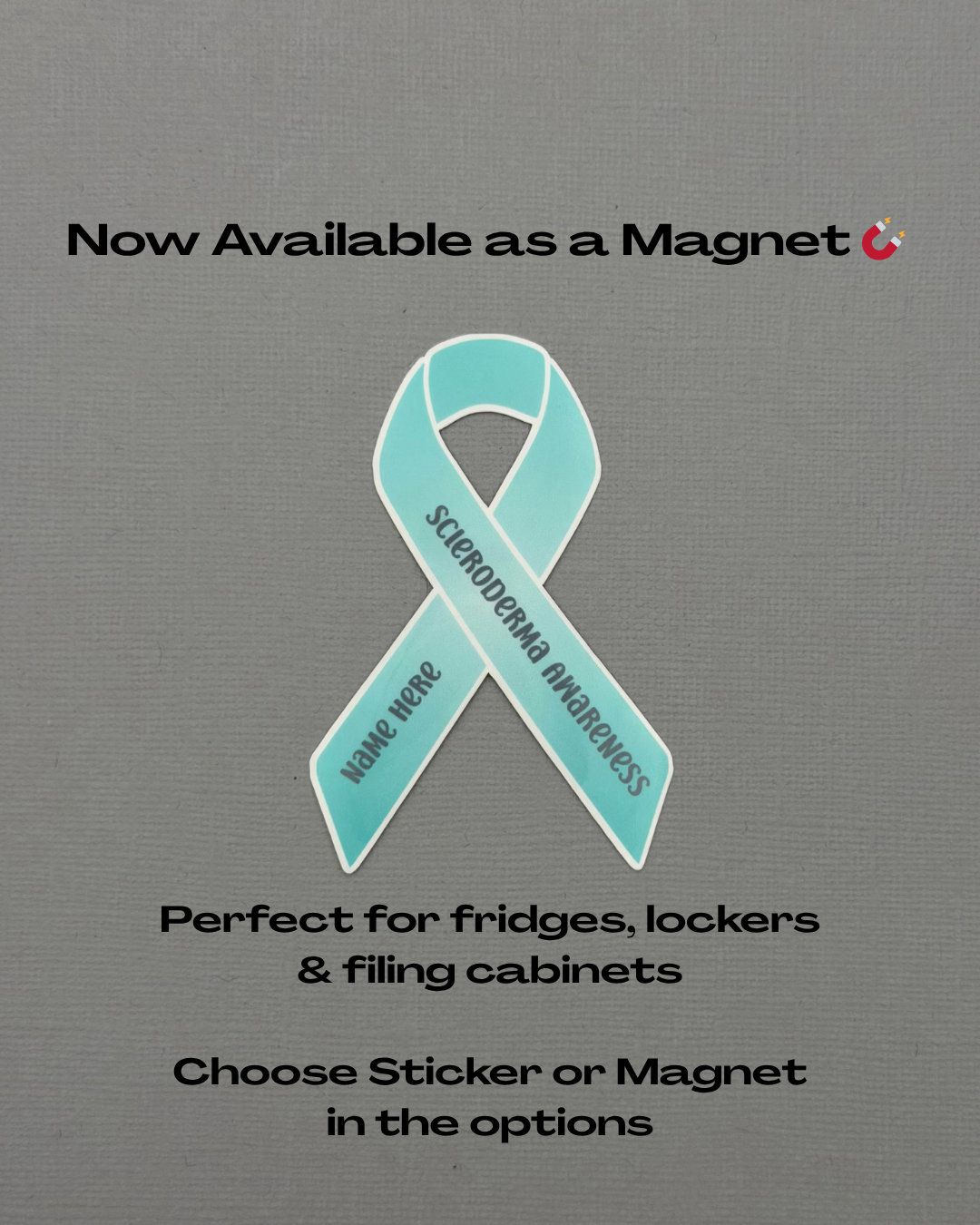 Scleroderma Awareness Custom Ribbon Sticker or Magnet