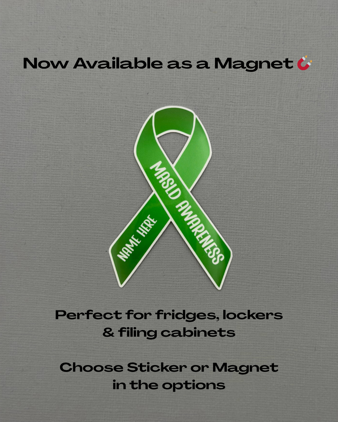 MASLD Awareness Custom Ribbon Sticker or Magnet | Metabolic Dysfunction–Associated Steatotic Liver Disease
