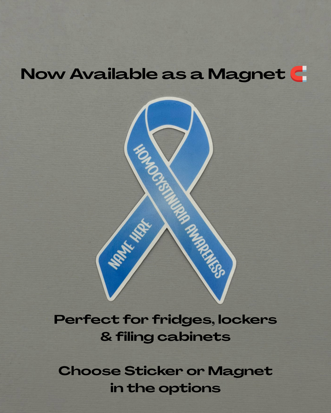 Homocystinuria Awareness Custom Ribbon Sticker or Magnet