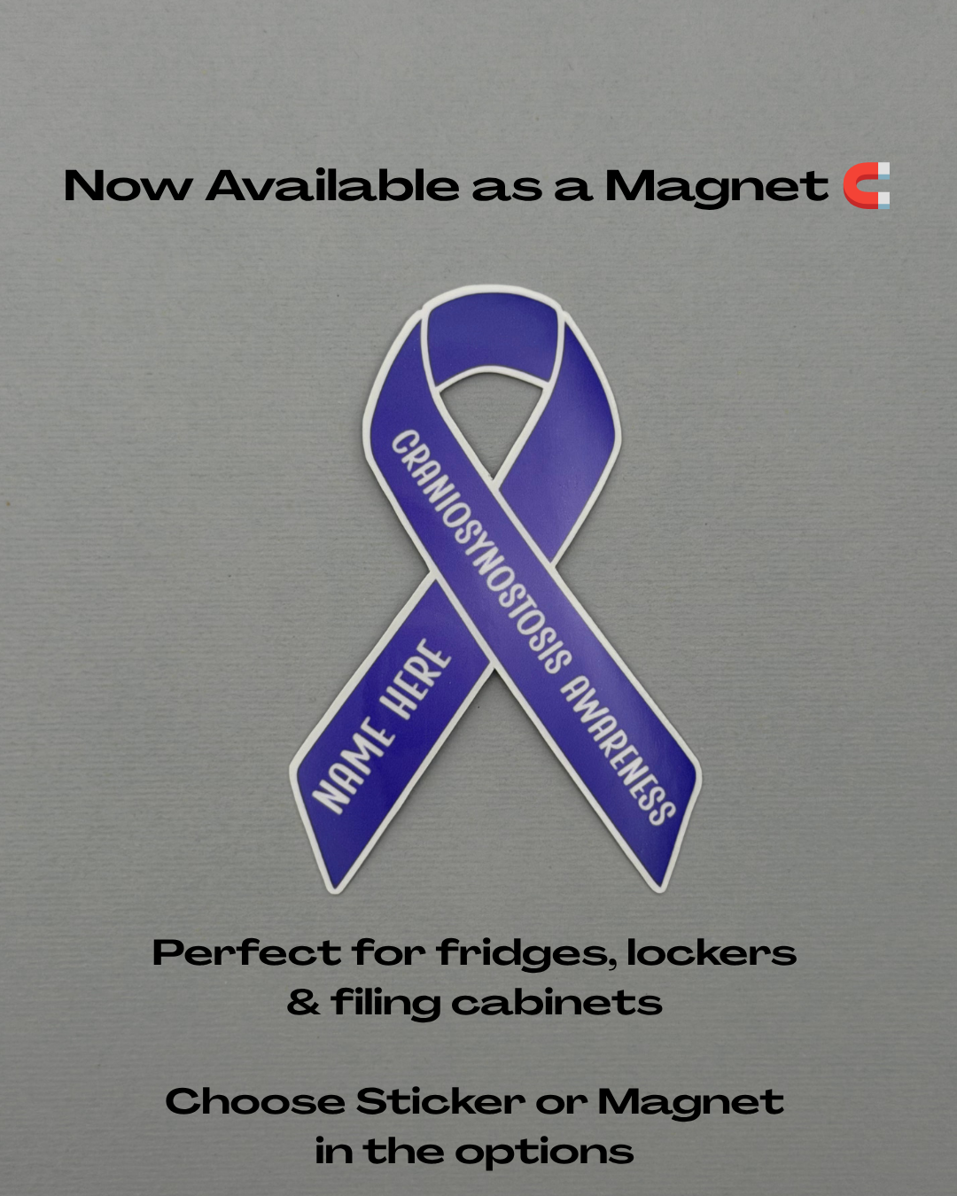 Craniosynostosis Awareness Custom Ribbon Sticker or Magnet