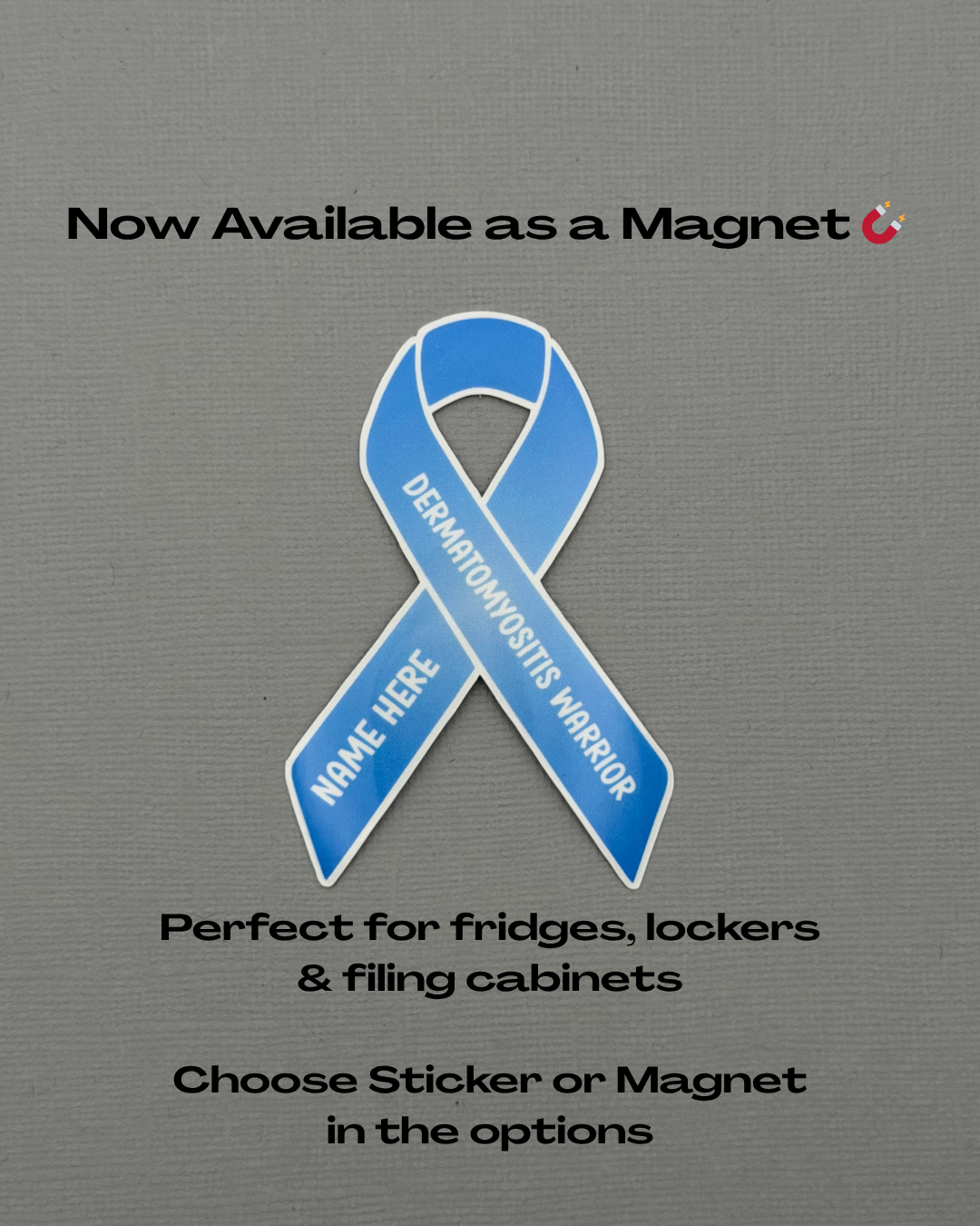 Dermatomyositis Warrior Custom Ribbon Sticker