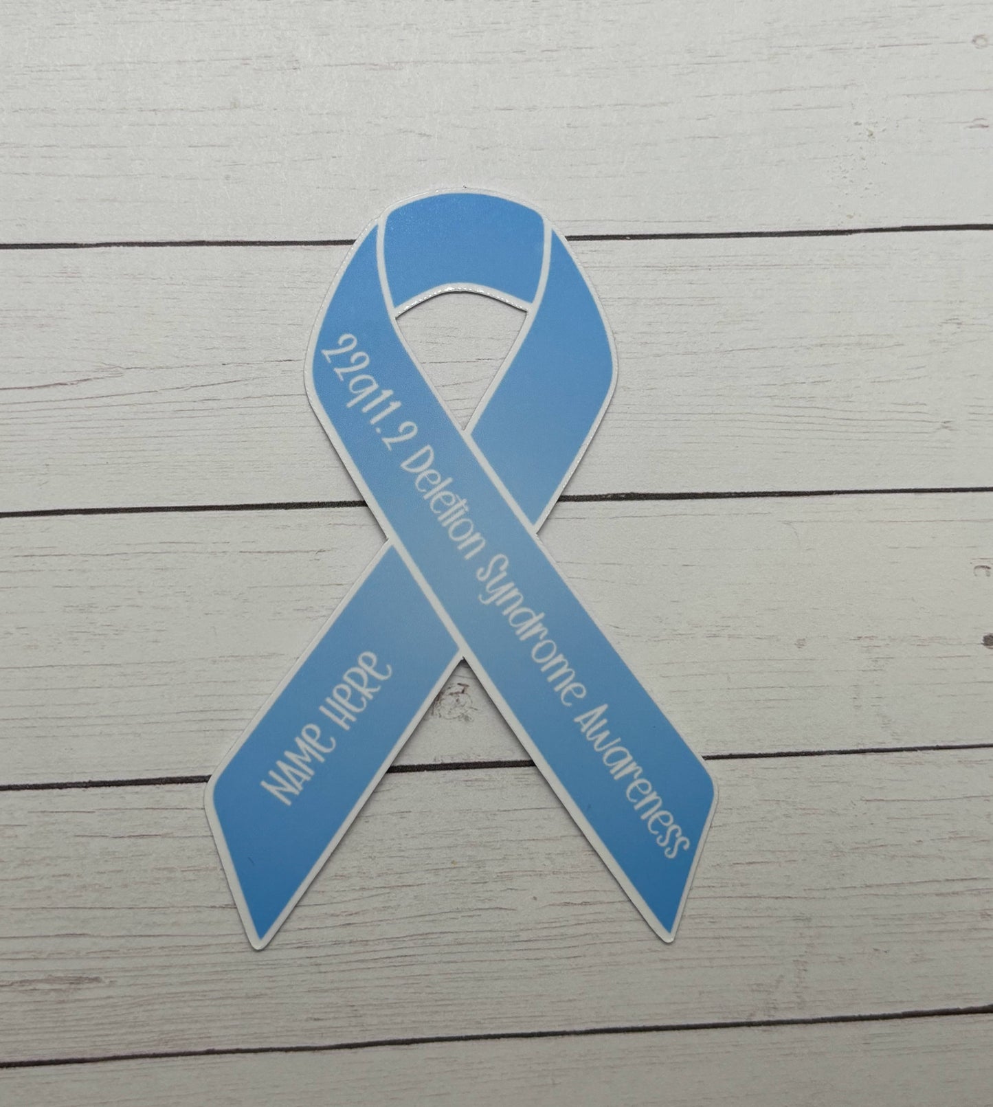 22q11.2 Deletion Syndrome Awareness Custom Ribbon Sticker