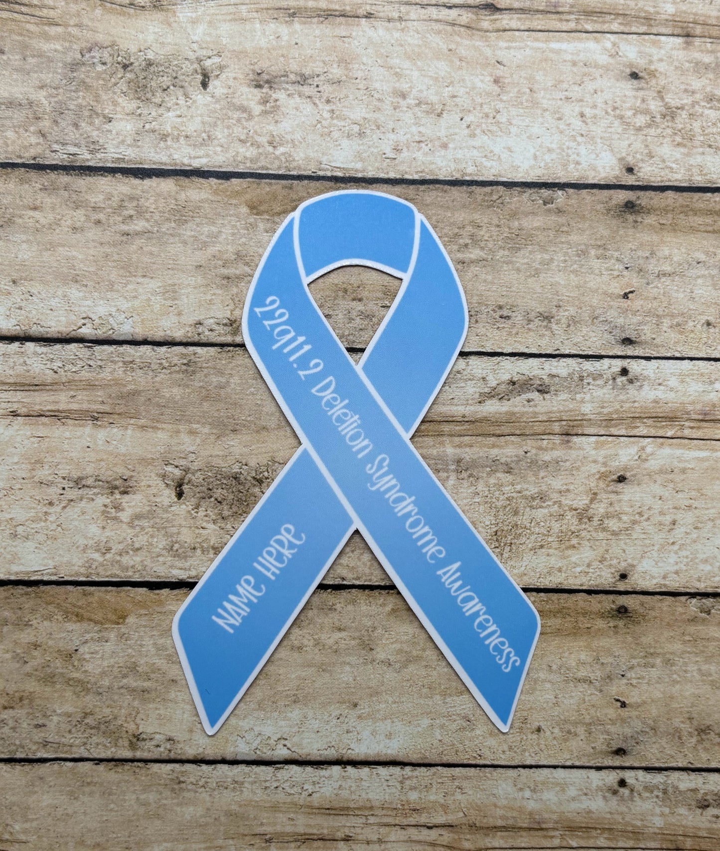 22q11.2 Deletion Syndrome Awareness Custom Ribbon Sticker