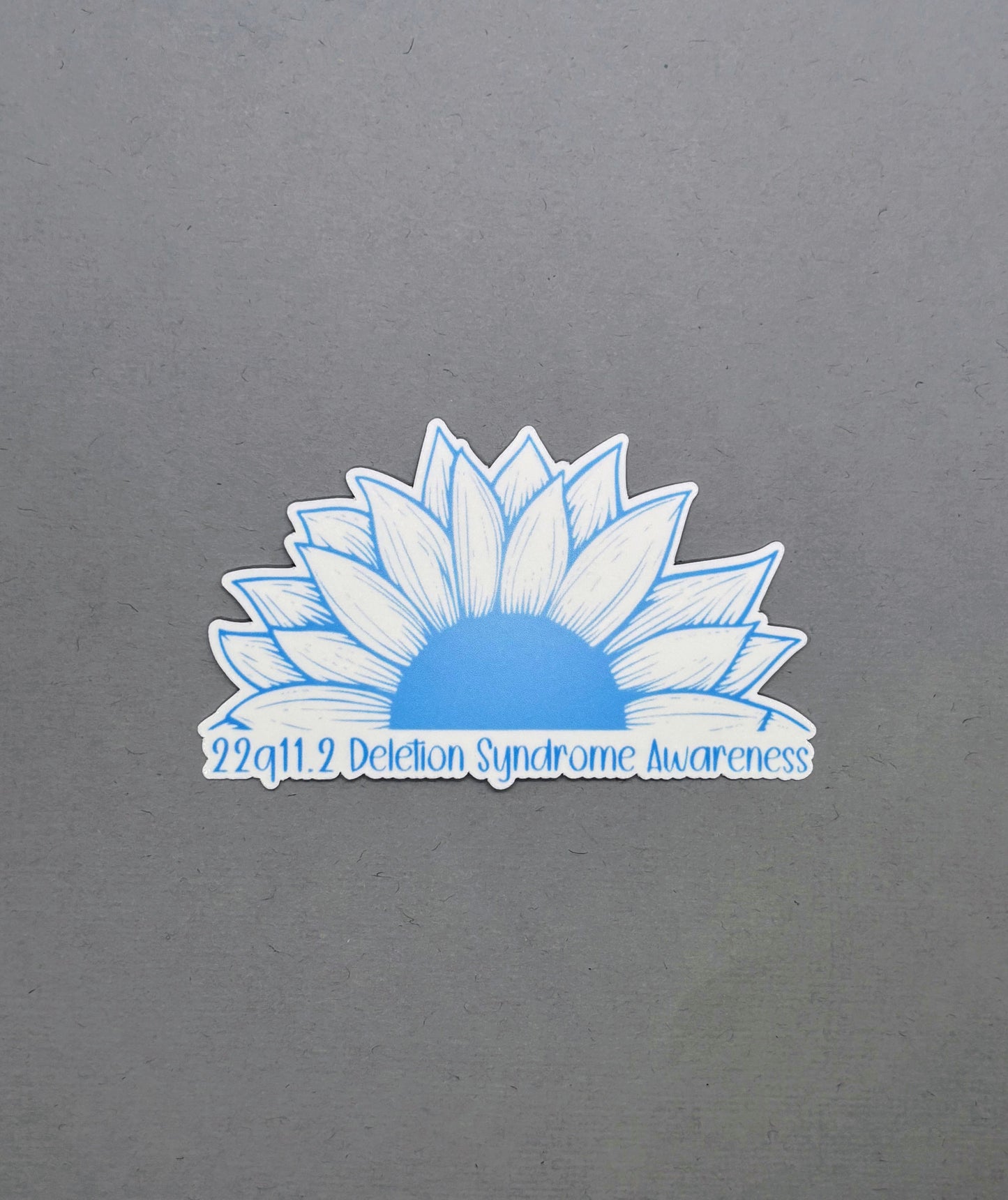 22q11.2 Deletion Syndrome Awareness Sunflower Sticker