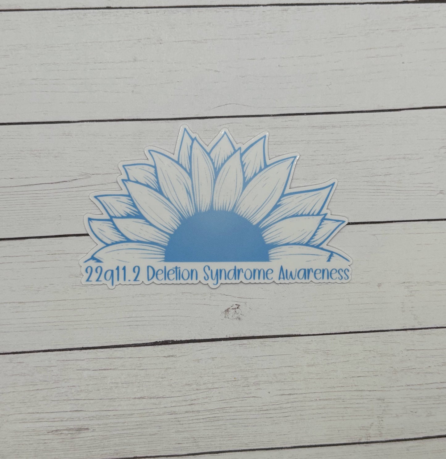 22q11.2 Deletion Syndrome Awareness Sunflower Sticker