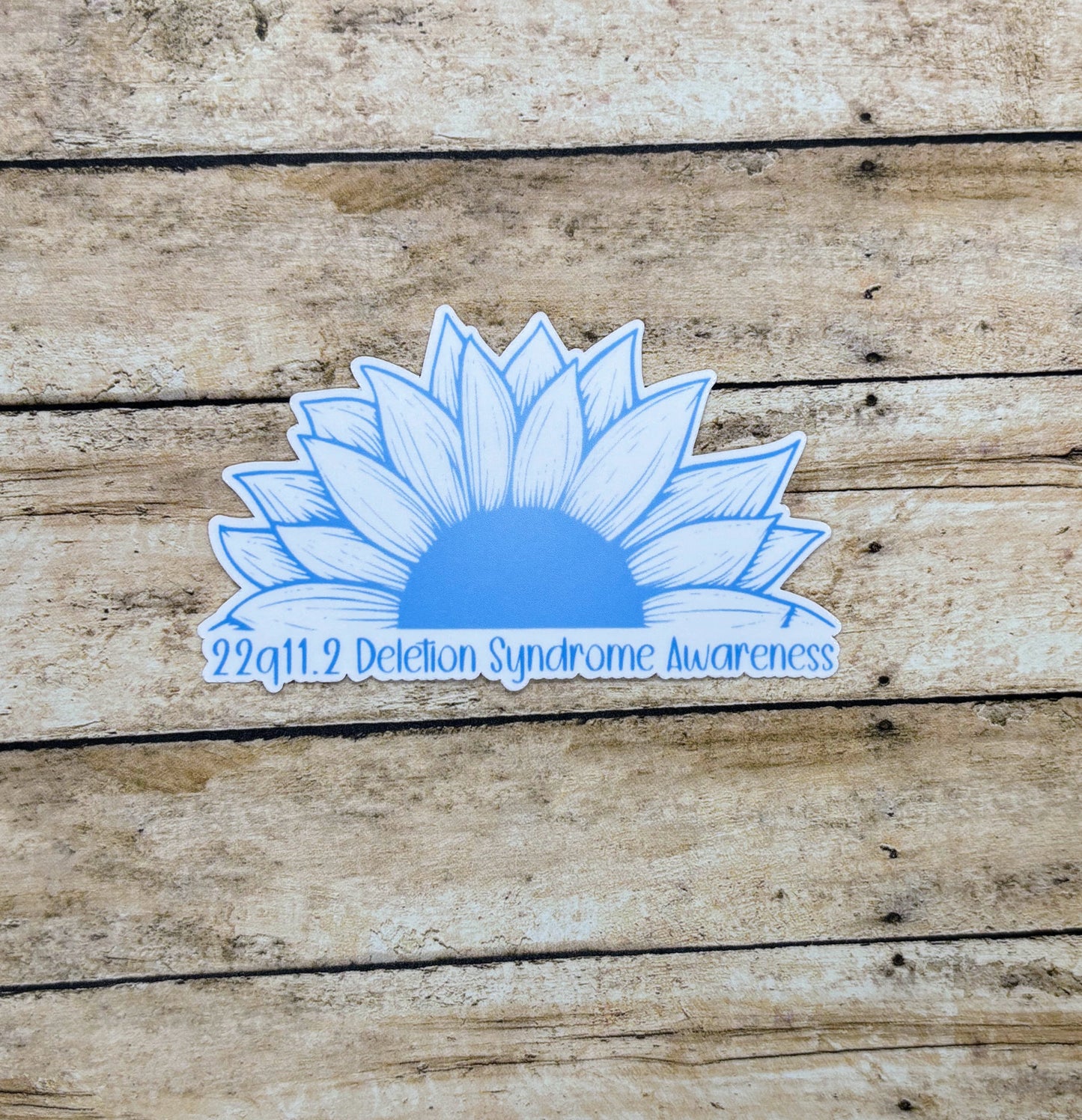 22q11.2 Deletion Syndrome Awareness Sunflower Sticker