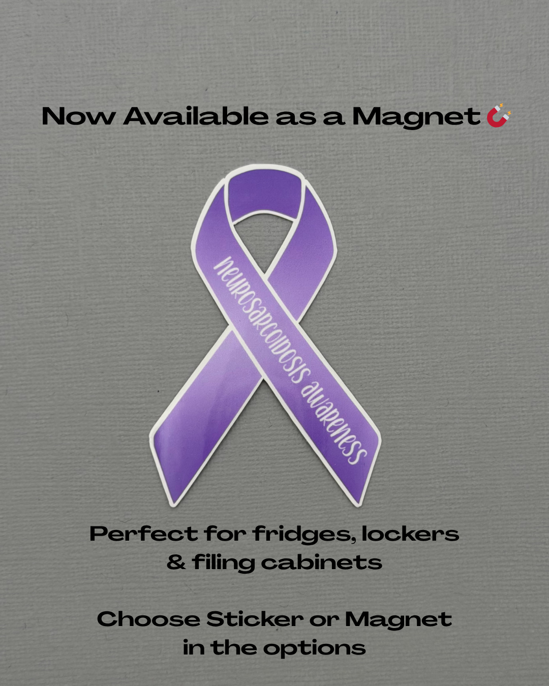 Neurosarcoidosis Awareness Ribbon Sticker or Magnet