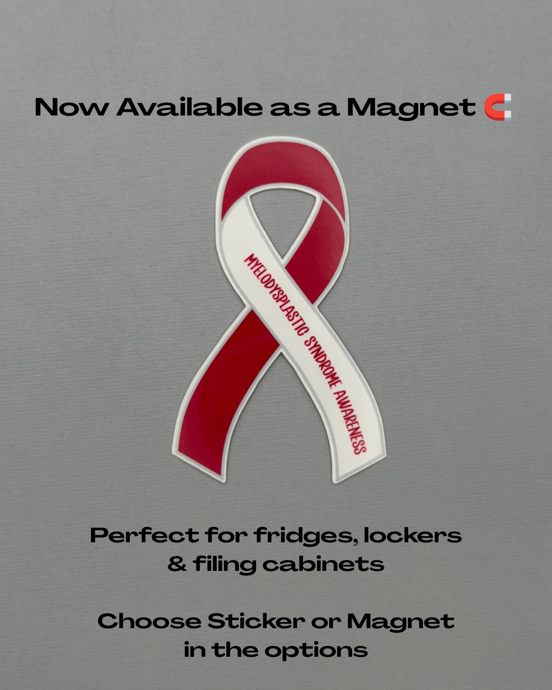 Myelodysplastic Syndrome Awareness Ribbon Sticker or Magnet