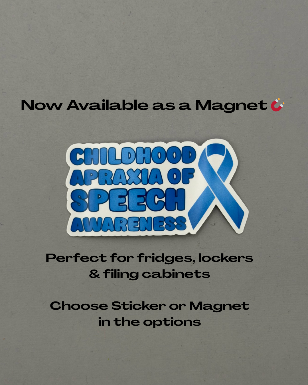 Children Apraxia of Speech Awareness with Ribbon Sticker or Magnet