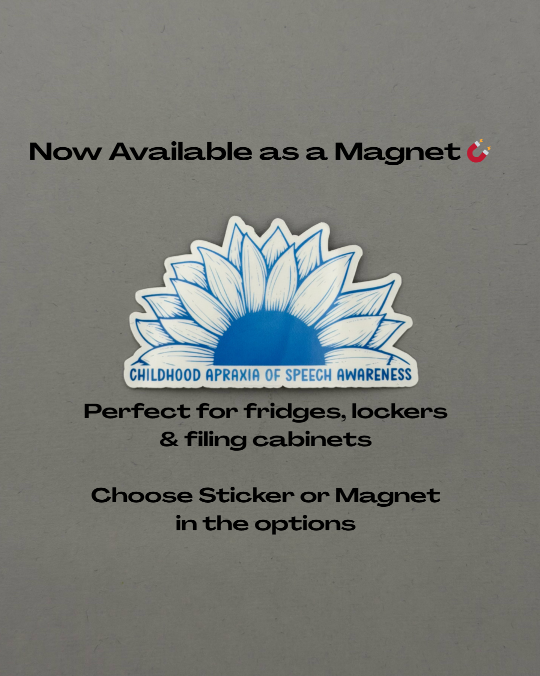 Children Apraxia of Speech Awareness Sunflower Sticker or Magnet
