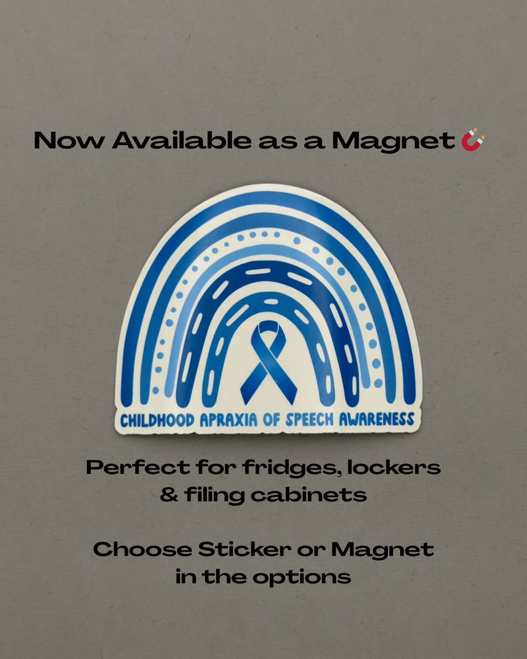 Children Apraxia of Speech Awareness Rainbow Sticker or Magnet