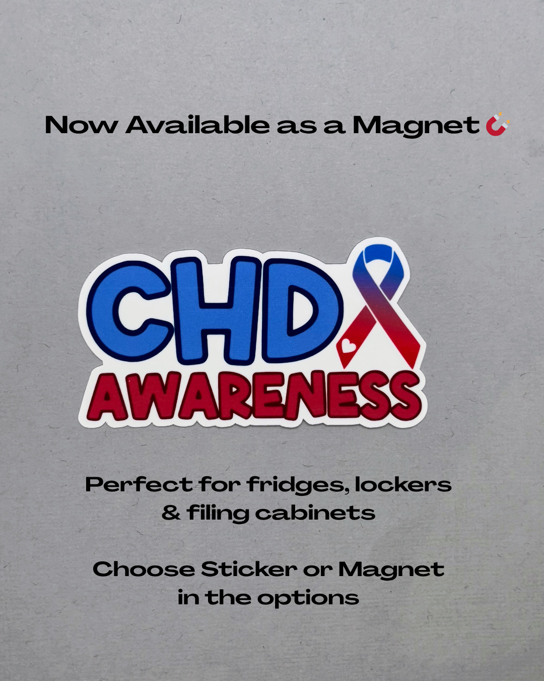 CHD Awareness with Ribbon Sticker or Magnet