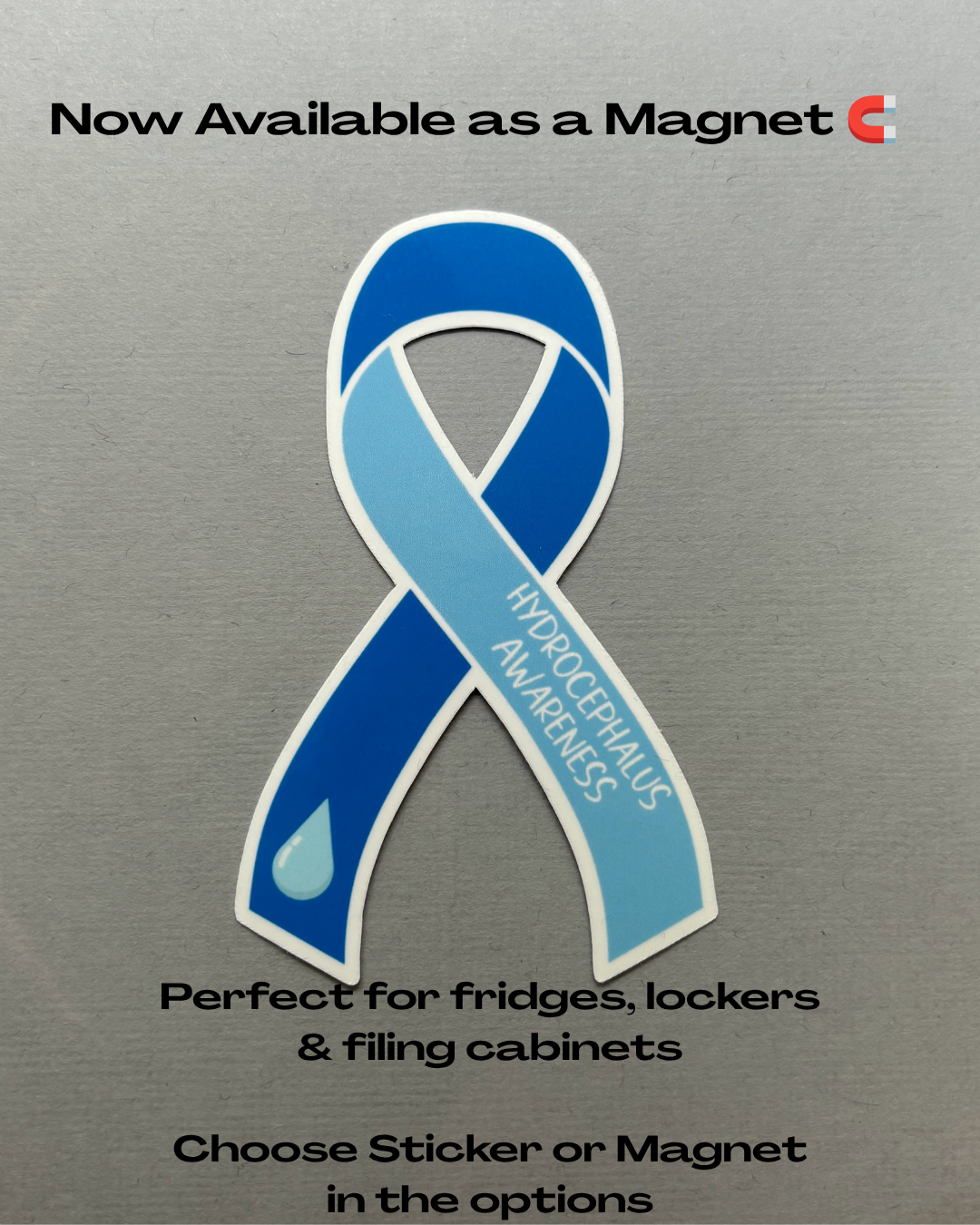 Hydrocephalus Awareness Ribbon Sticker or Magnet