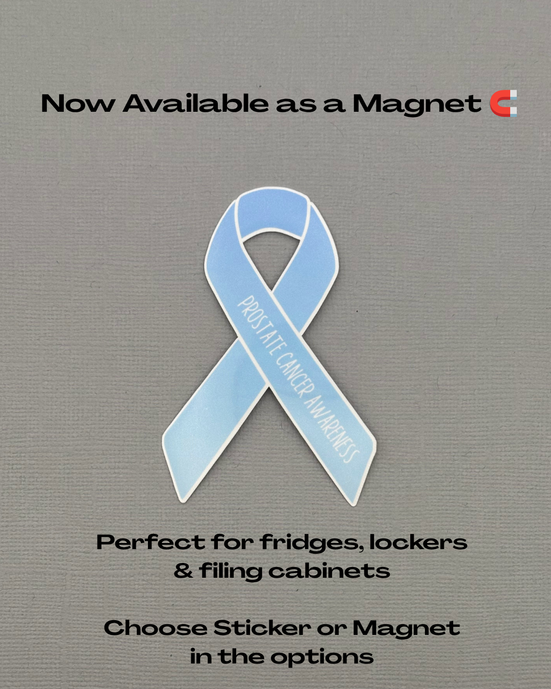 Prostate Cancer Awareness Ribbon Sticker or Magnet