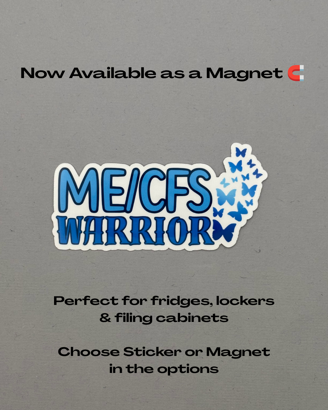 ME/CFS Warrior Butterflies Sticker or Magnet
