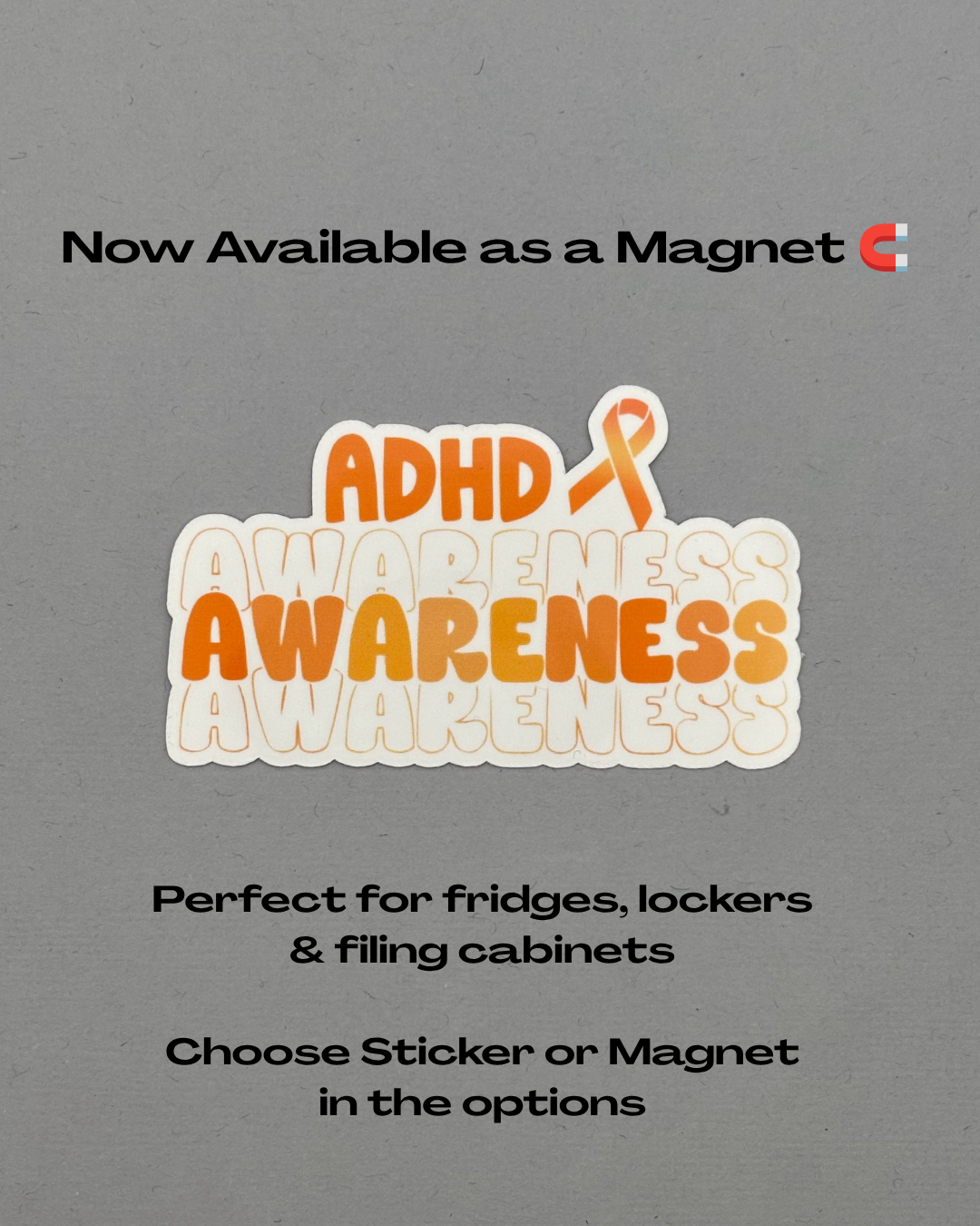 ADHD Awareness Sticker or Magnet