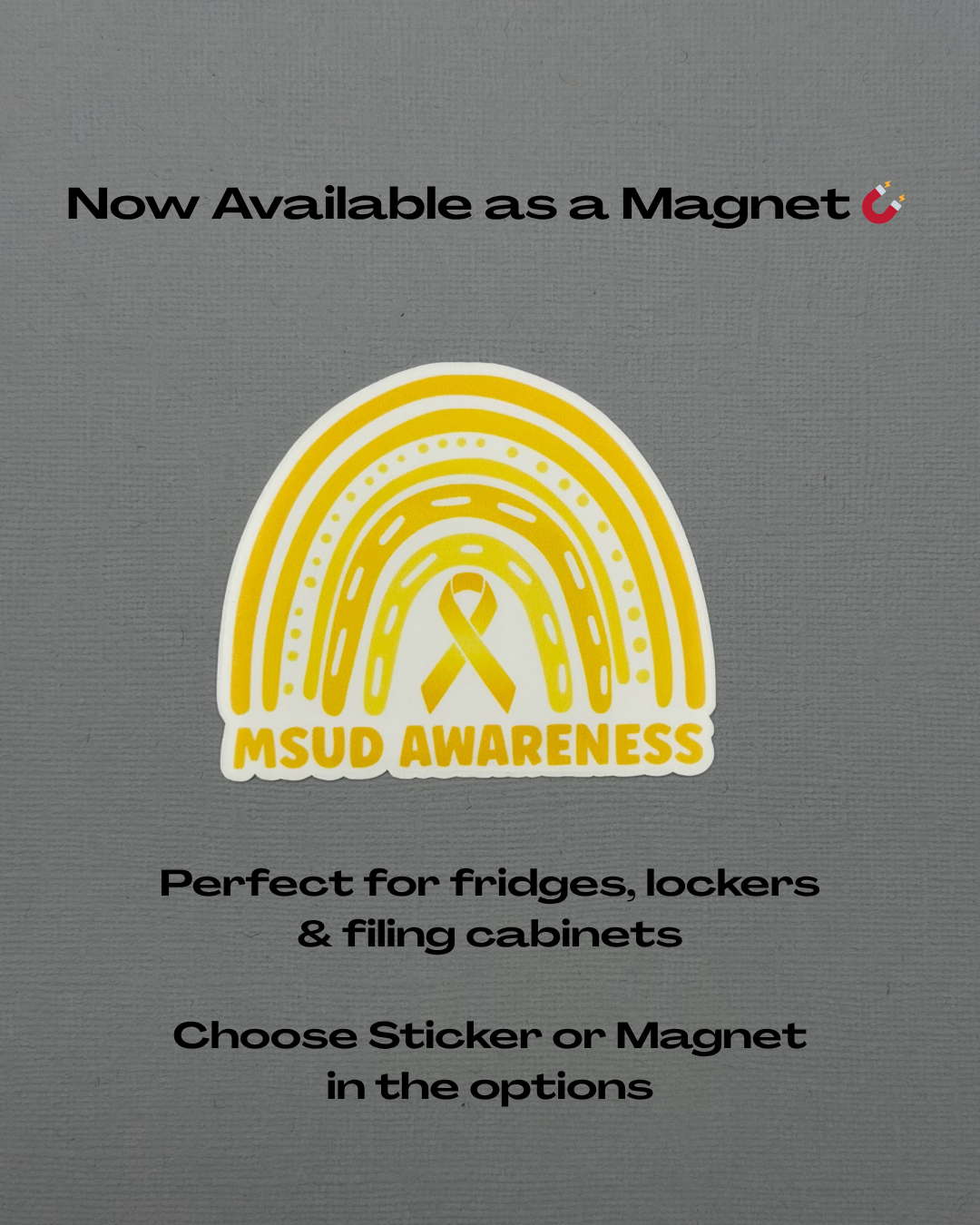 MSUD Awareness Rainbow Sticker or Magnet | Maple Syrup Urine Disease