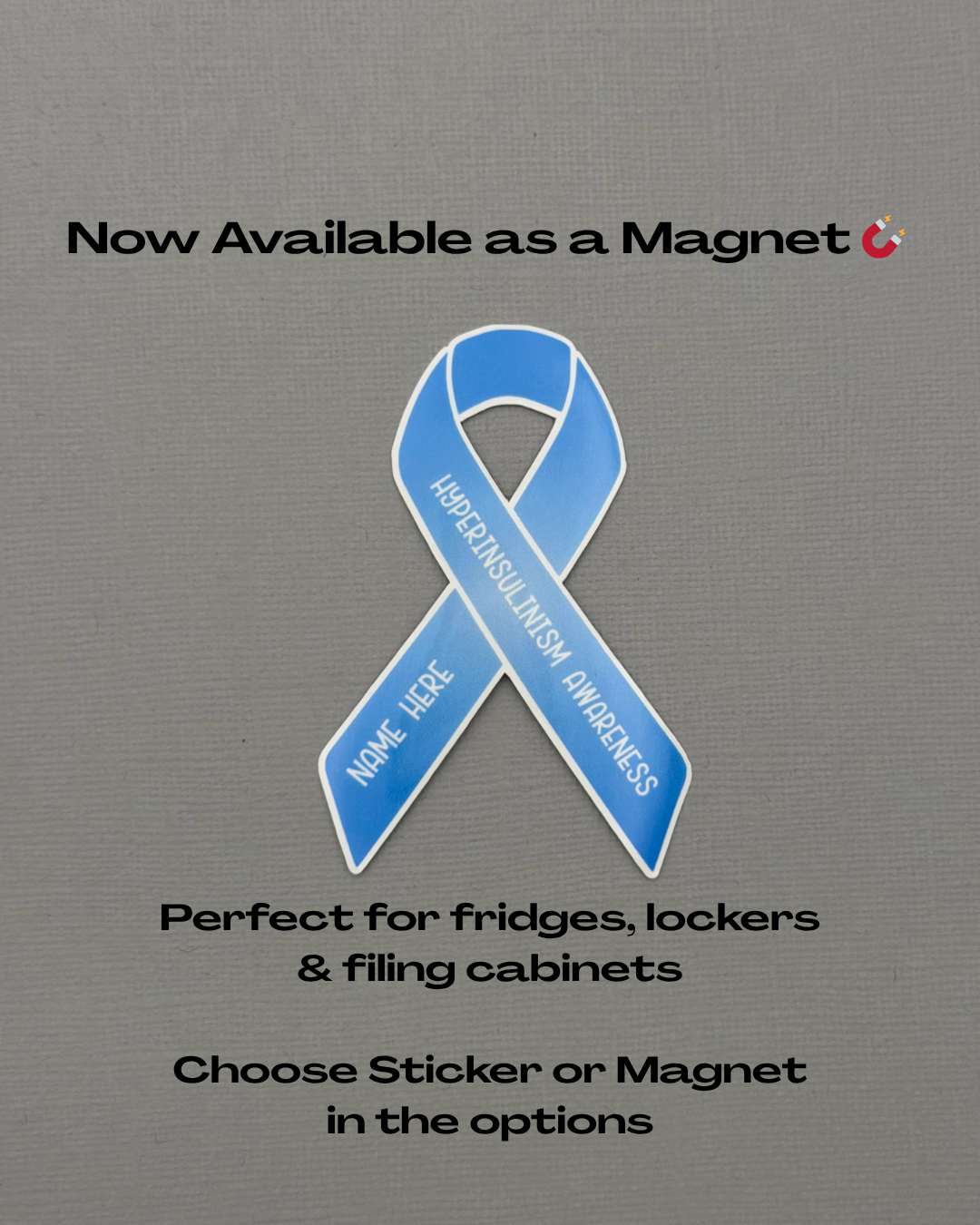Hyperinsulinism Awareness Custom Ribbon Sticker or Magnet