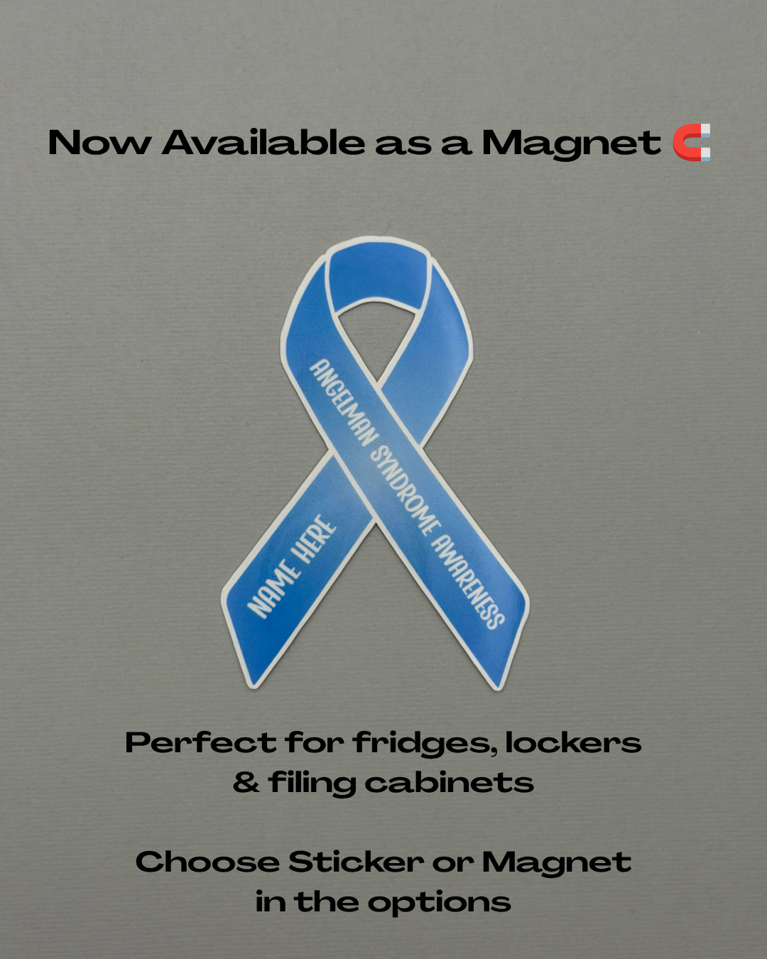 Angelman Syndrome Awareness Custom Ribbon Sticker or Magnet