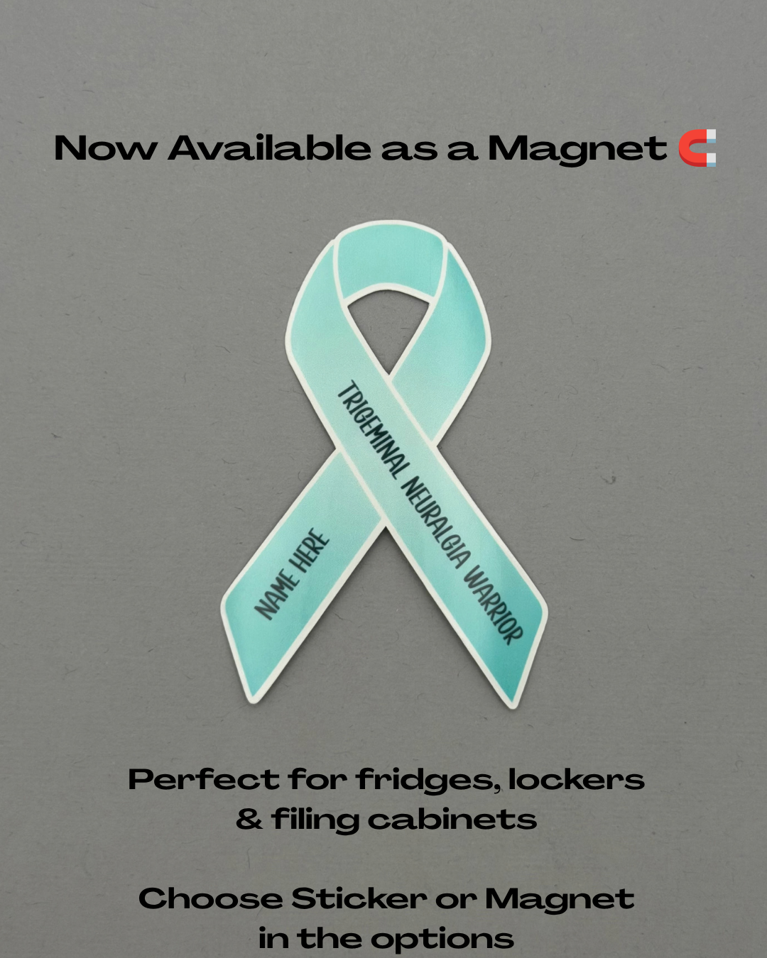 Trigeminal Neuralgia Warrior Custom Ribbon Sticker or Magnet