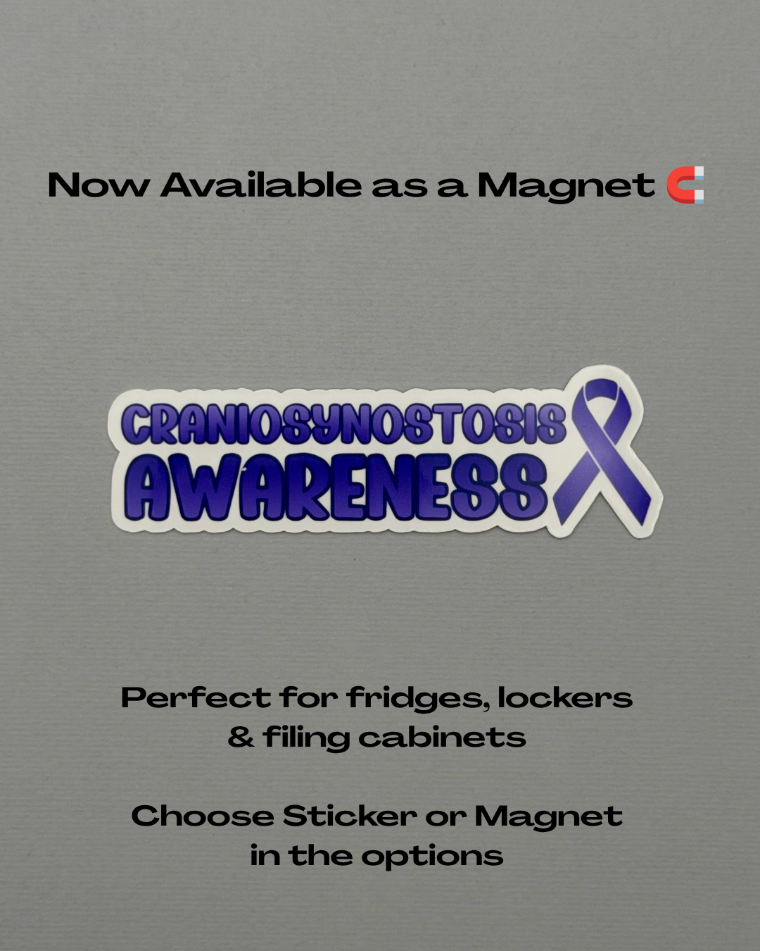 Craniosynostosis Awareness with Ribbon Sticker or Magnet
